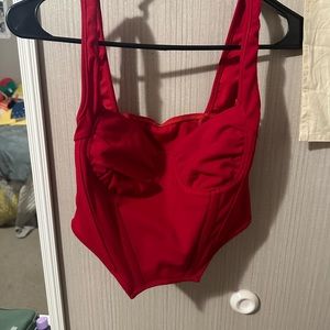Red corset tanktop